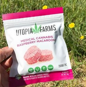 cannabis foods and drinks utopia farms macaroons